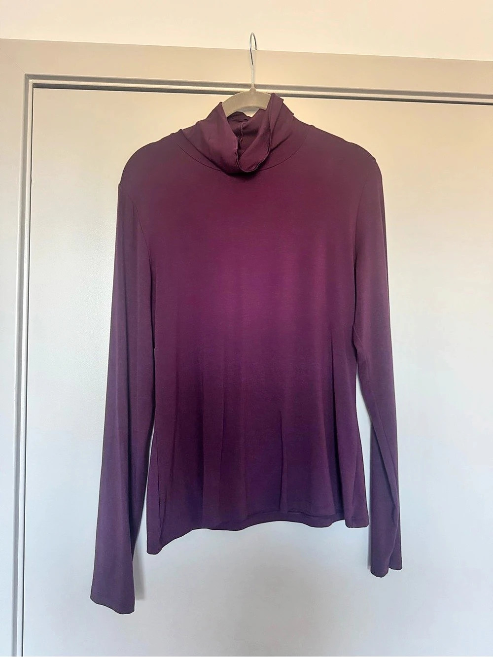 Aritzia Babaton Long Sleeve Turtleneck in Purple/Maroon Like New